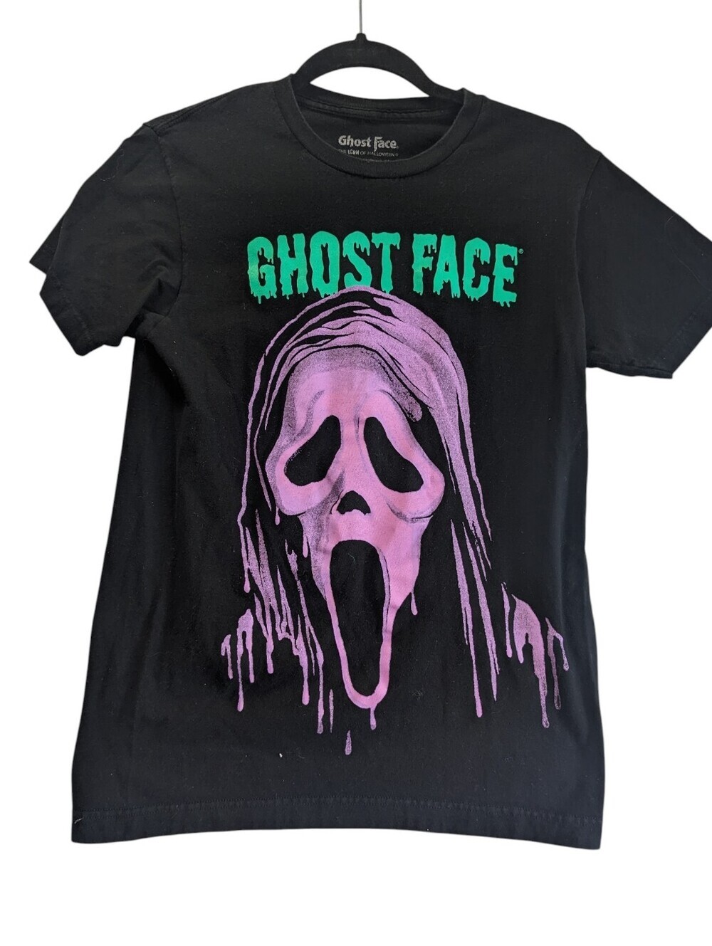 Ghost Face Icon Of Halloween Black Pink Graphic Ghost Halloween Goth Scream S